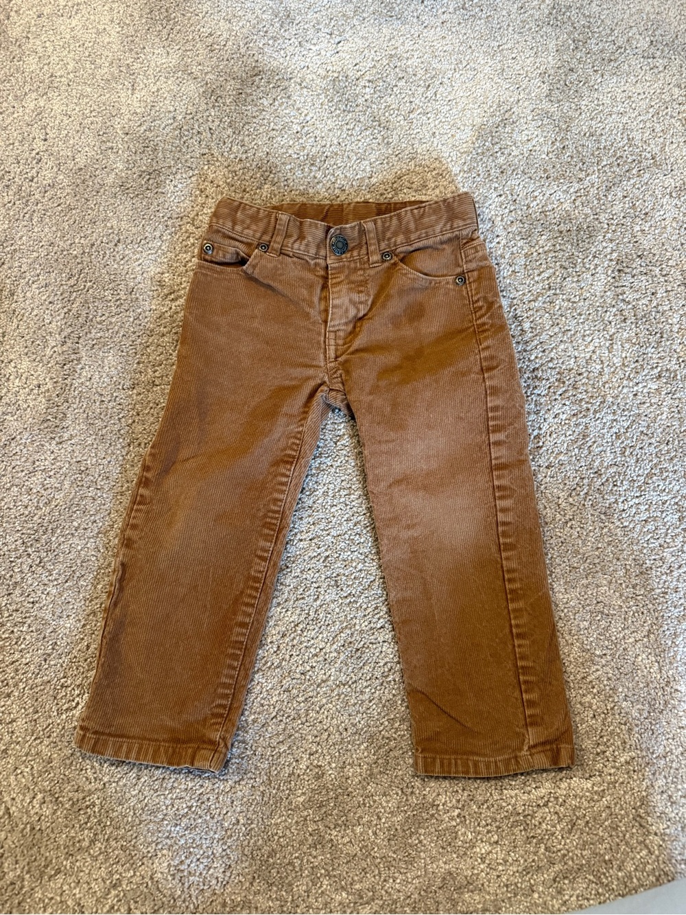 Janie and Jack Rust Brown Corduroy Kids Pants